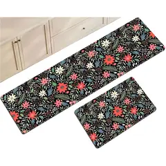 GENERICO - Set 2 Alfombra De Goma Para Cocina Piso Entrada Antideslizante