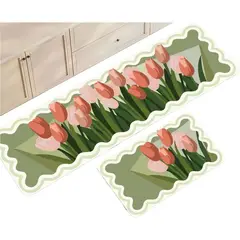 GENERICO - Set 2 Alfombra De Goma Para Cocina Piso Entrada Antideslizante