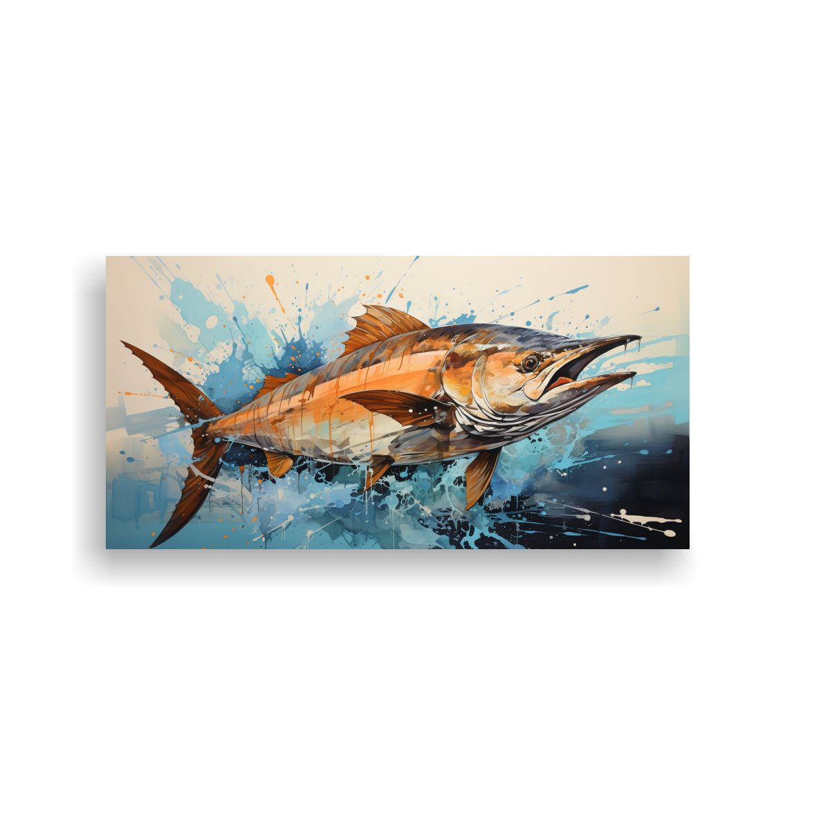 GENERICO - Cuadro Moderno Tela Bastidor Armonía De Colores 140x70 Cm