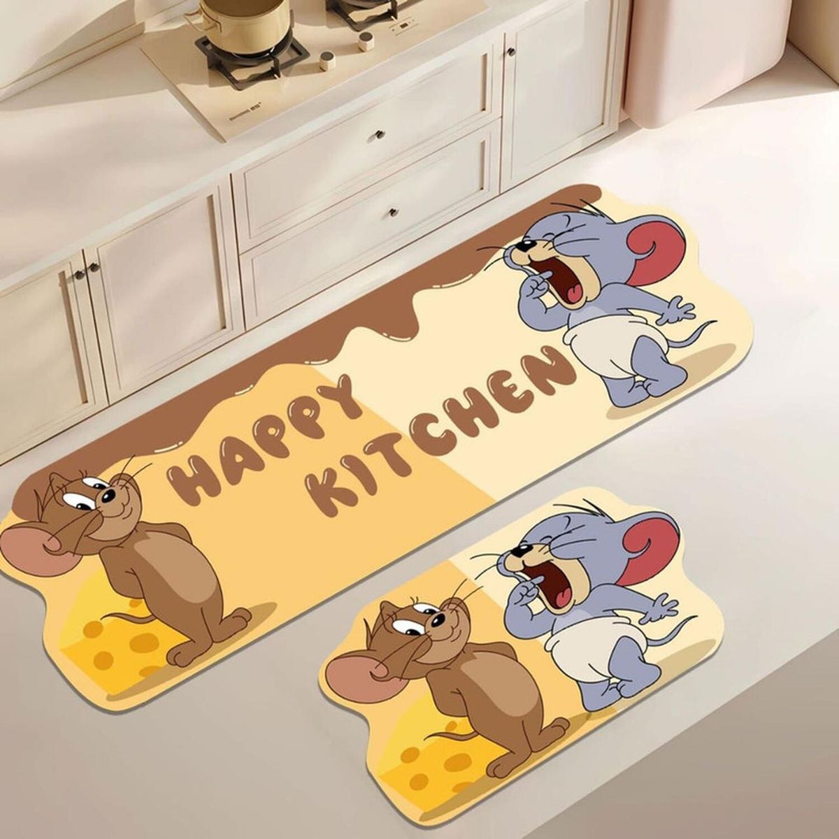 GENERICO - Set 2 Alfombra De Goma Para Cocina Piso Antideslizante - Multicolor