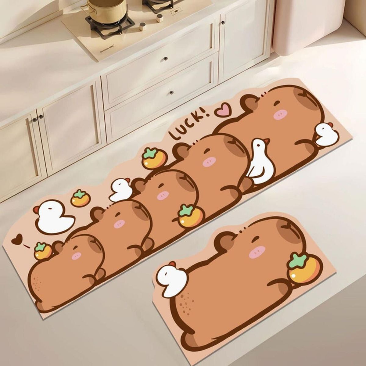 GENERICO - Set 2 Alfombra De Goma Para Cocina Piso Antideslizante - Multicolor