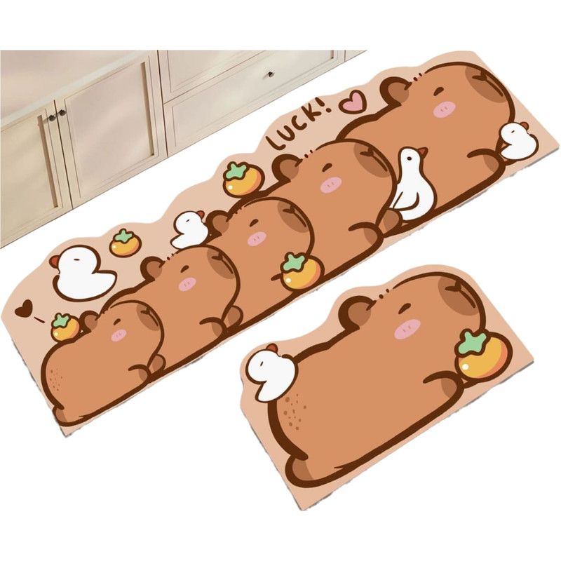 GENERICO - Set 2 Alfombra De Goma Para Cocina Piso Entrada Antideslizante