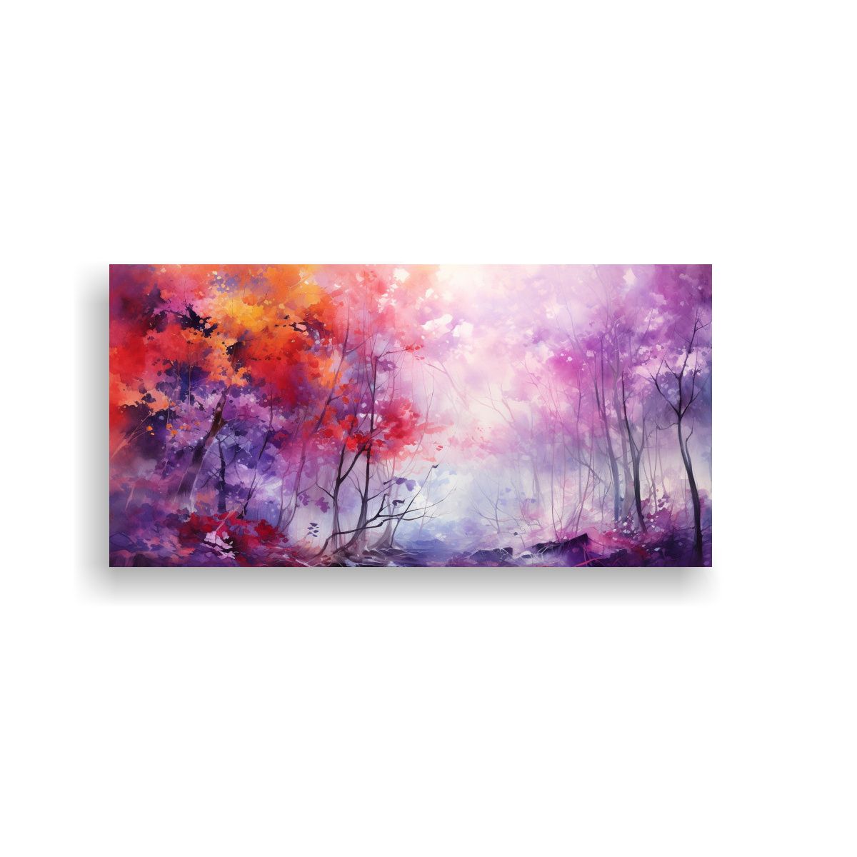 GENERICO - Pintura Abstracta Forestal Con Textura De árbol 140x70 Cm.