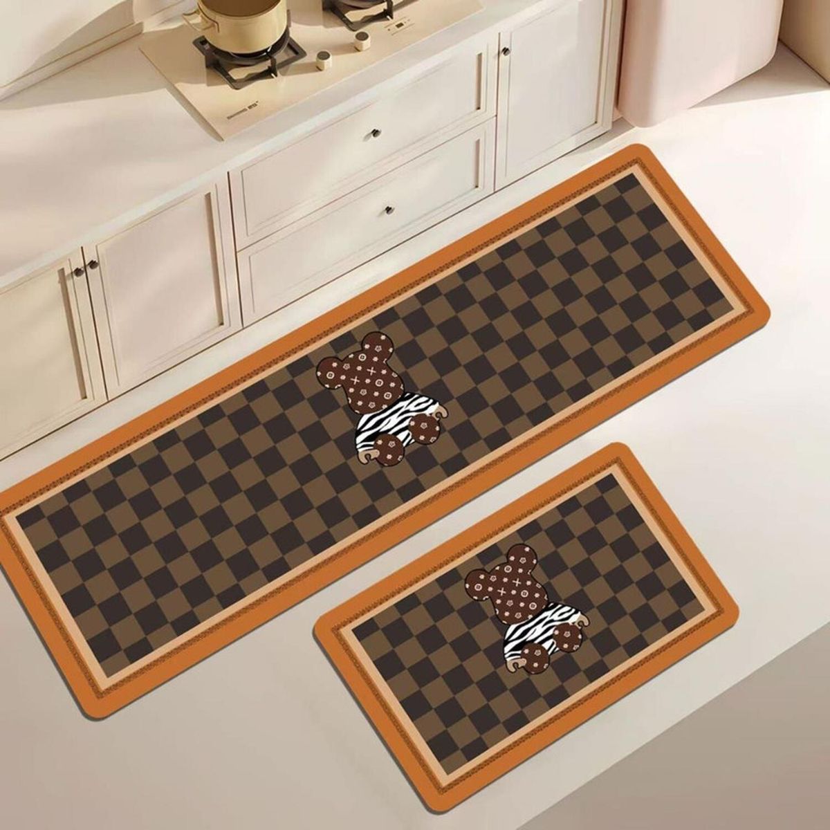 GENERICO - Set 2 Alfombra De Goma Para Cocina Piso Antideslizante - Multicolor