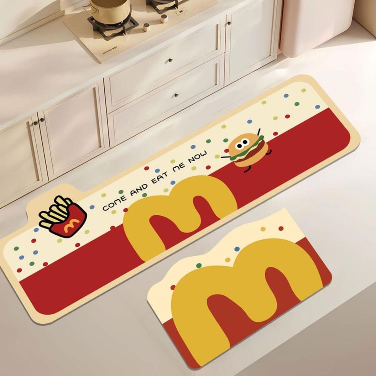 GENERICO - Set 2 Alfombra De Goma Para Cocina Piso Antideslizante - Multicolor