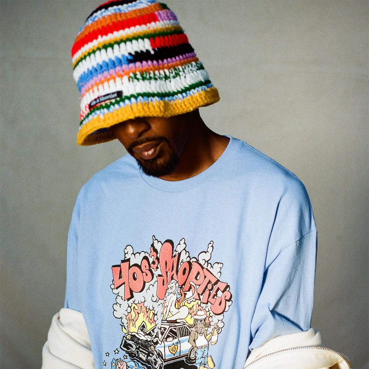 40S & SHORTIES - BEANIE 40S & SHORTIES INTERLACE BUCKET HAT MULTI