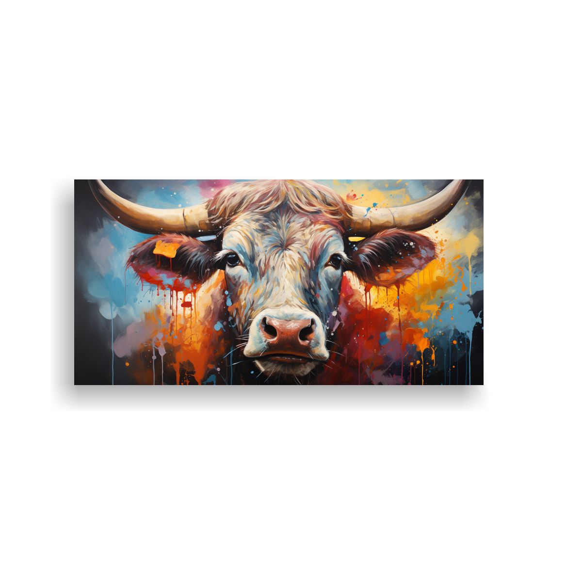 GENERICO - Pintura Al Estilo óleo De Vaca En Lienzo Estilo 140x70 Cm