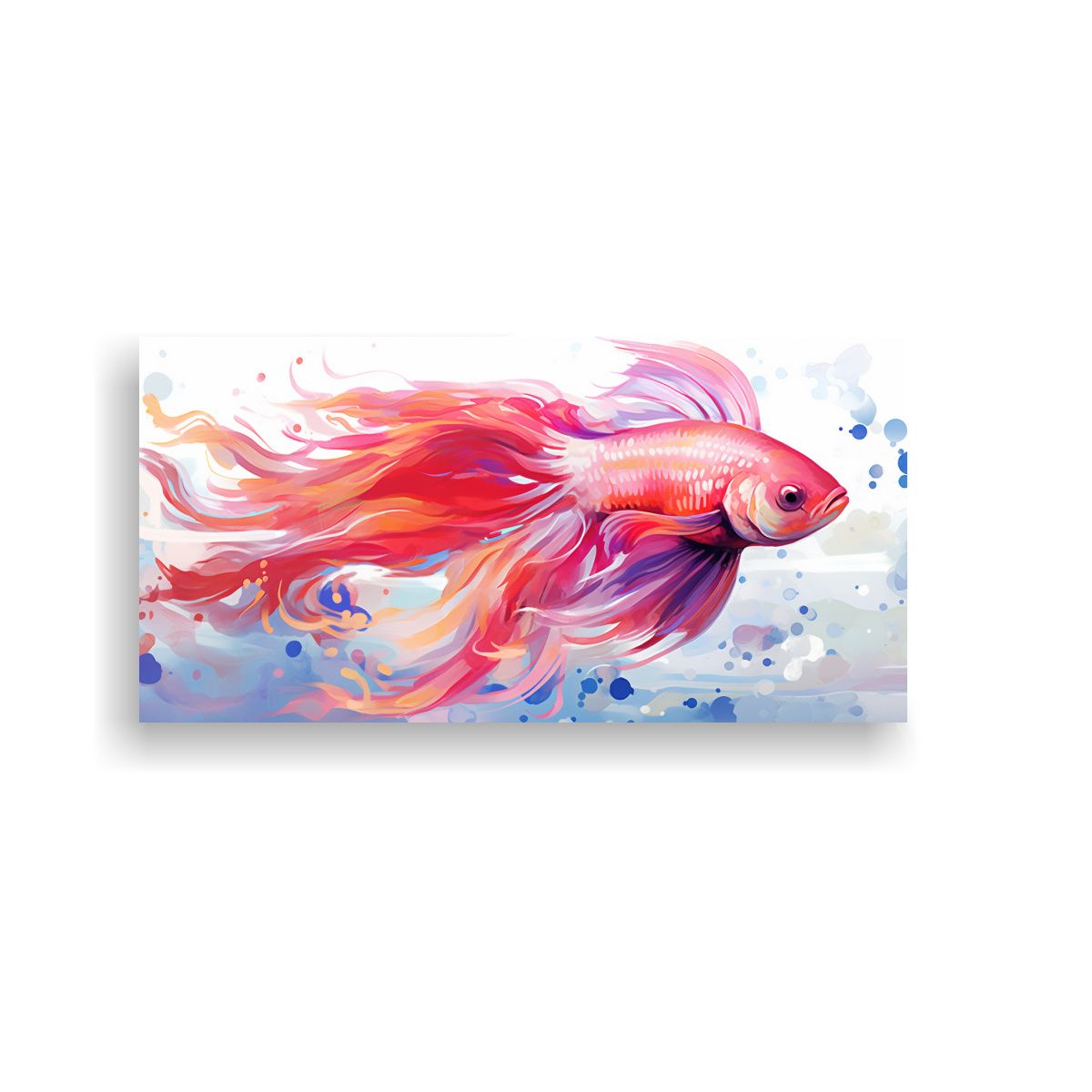 GENERICO - Pintura En Lienzo Estilo Galería Detalle De Pez 140x70 Cm