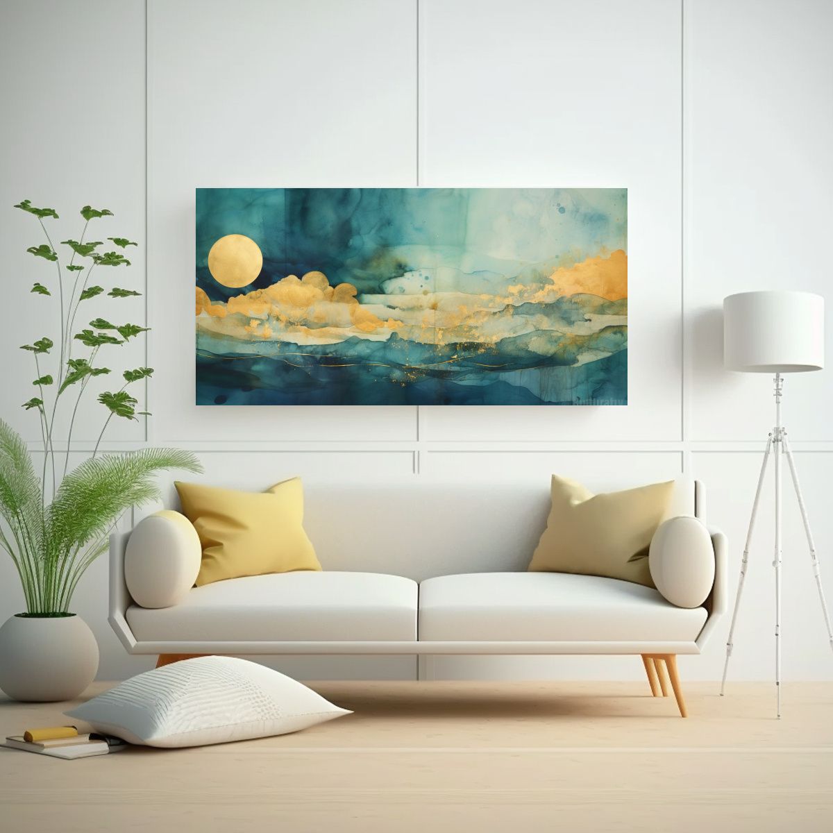 GENERICO - Cuadro Lienzo Inspiración Mágica En Acuarela 140x70 Cm