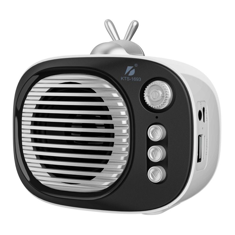 GEN - Radio Parlante Recargable Vintage Bluetooth Soporte Celular