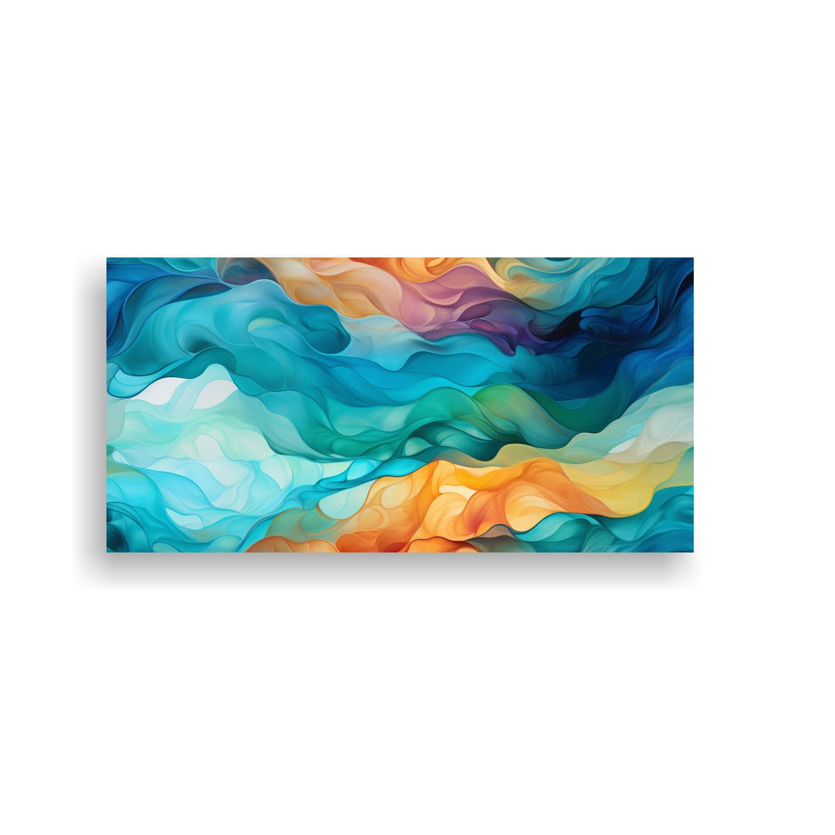 GENERICO - Cuadro Abstracto Colorido Con Energía Alegre 120x60 Cm