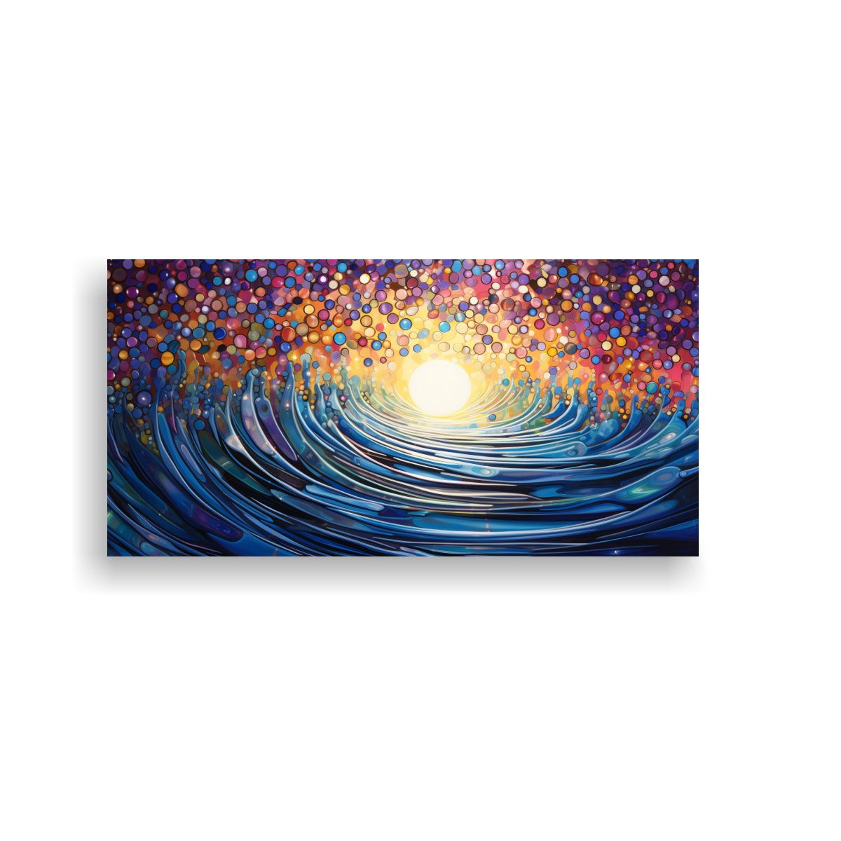 GENERICO - Pintura Floral Estilo Puntillismo Luminoso De 120x60 Cm