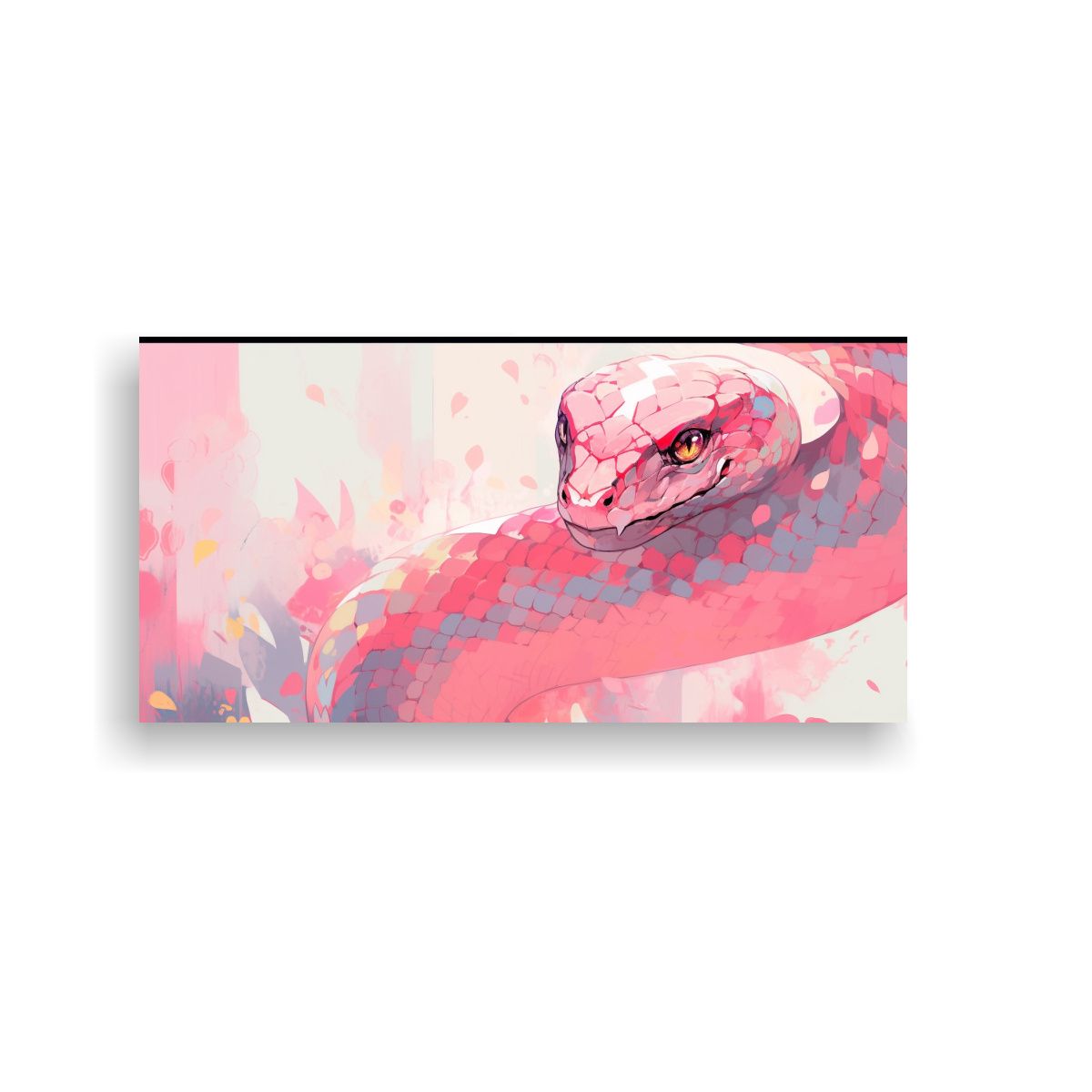 GENERICO - Cuadros Modernos Textura Cobra En Colores Pastel 120x60 Cm