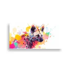 GENERICO - Pintura Decorativa De Hiena En Colores Vibrantes 140x70 Cm