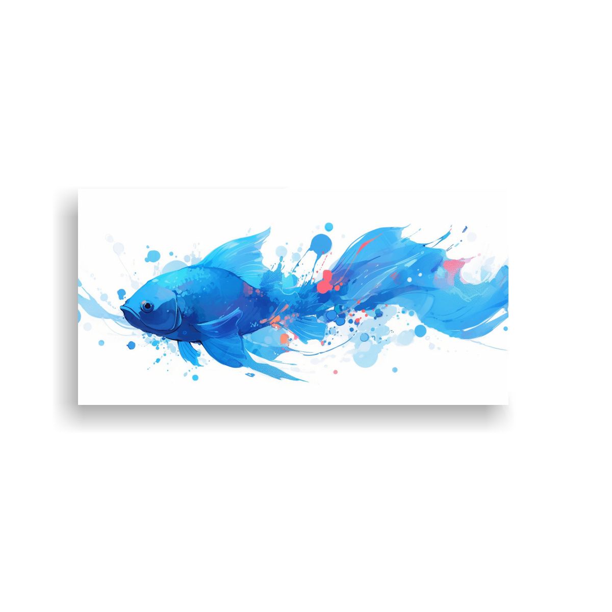 GENERICO - Acuarela Vision De Un Pez Dorado En Colores 120x60 Cm