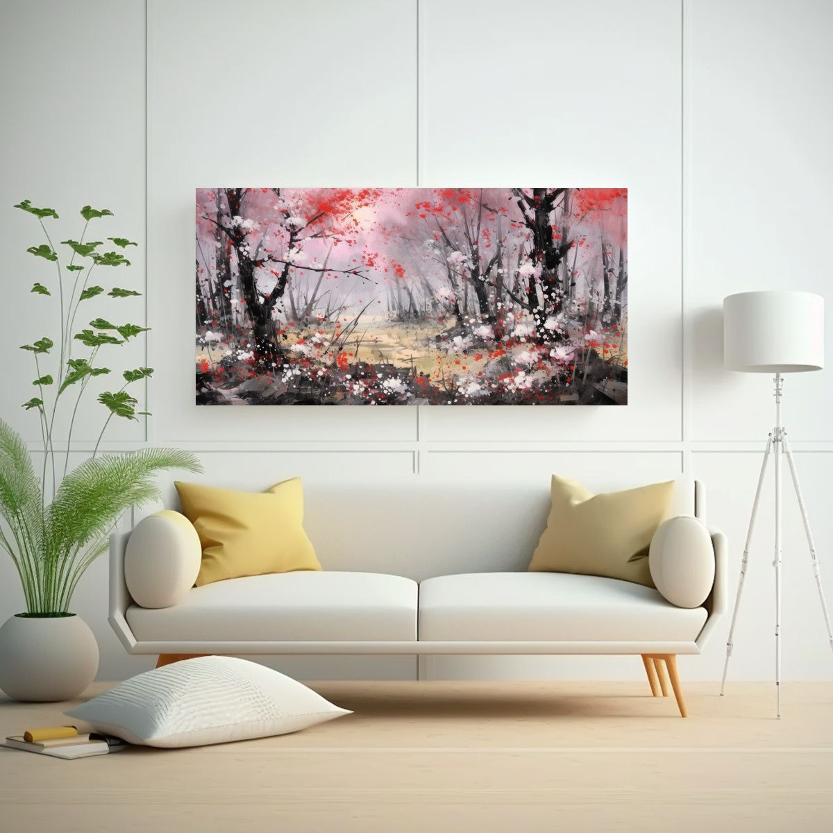 GENERICO - Pintura En Bastidor De Wu Guanzhong Para Cocina 120x60 Cm