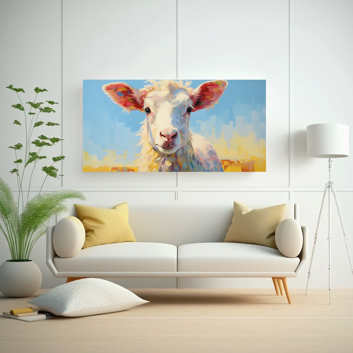 GENERICO - Pintura Al Estilo óleo De Estilo Adorable De 140x70 Cm