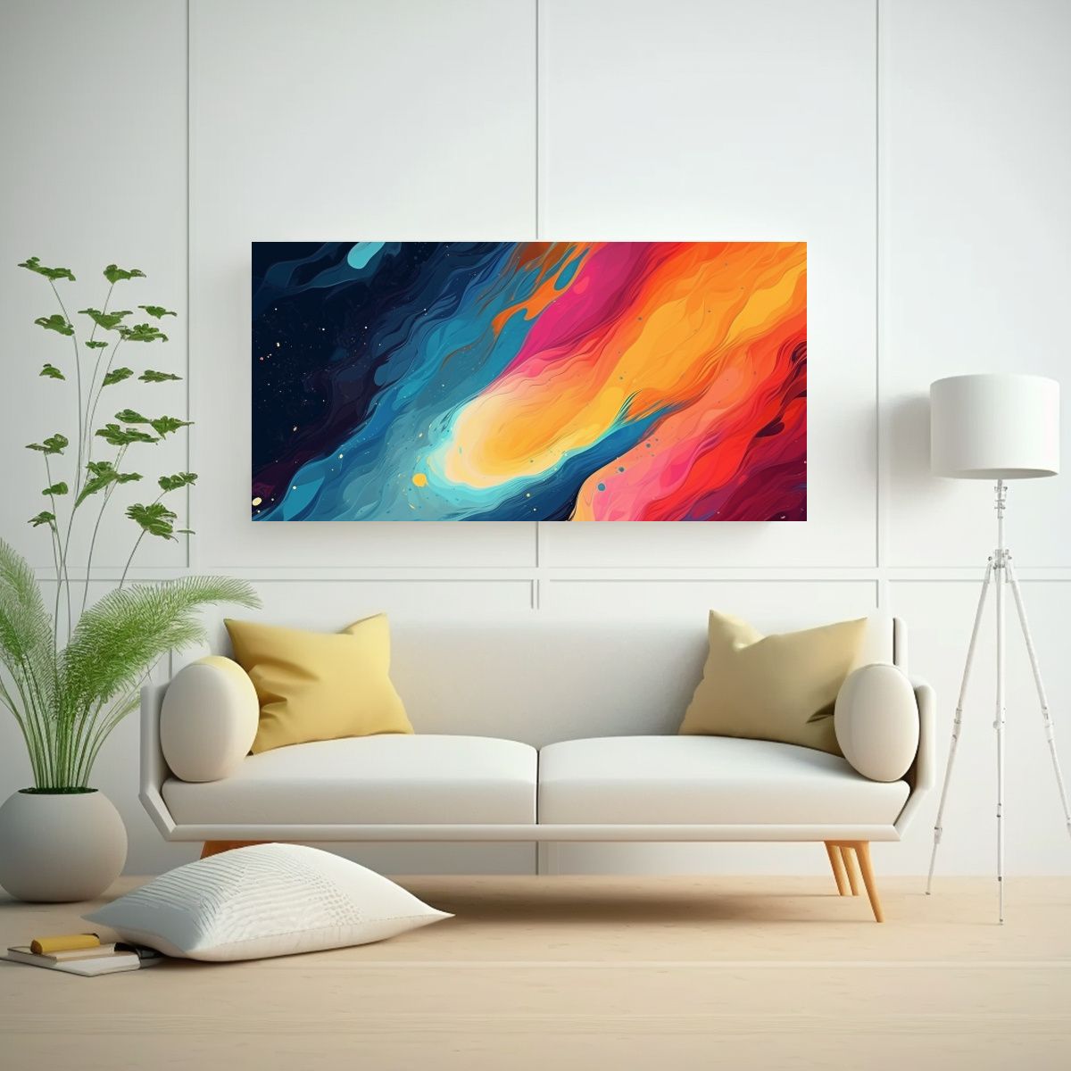 GENERICO - Pintura Decorativa Con Pinceladas Dinámicas En 120x60 Cm