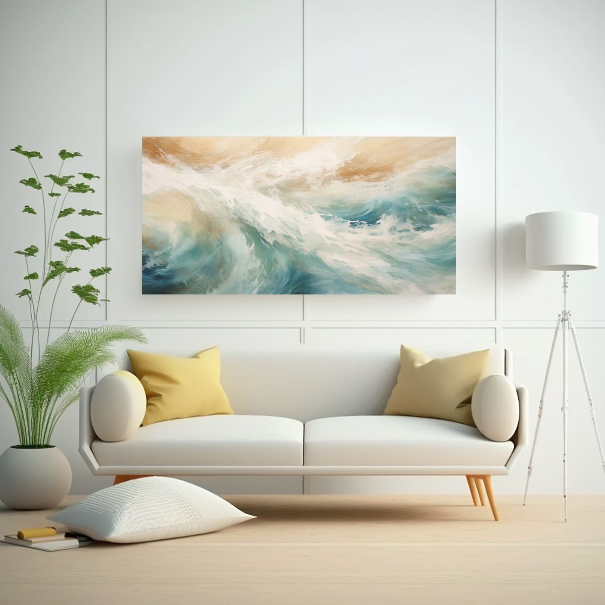 GENERICO - Cuadro Decorativo Patrones Abstractos Líneas 120x60 Cm