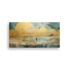 GENERICO - Cuadro Composición Protagonismo Con Acuarela 140x70 Cm