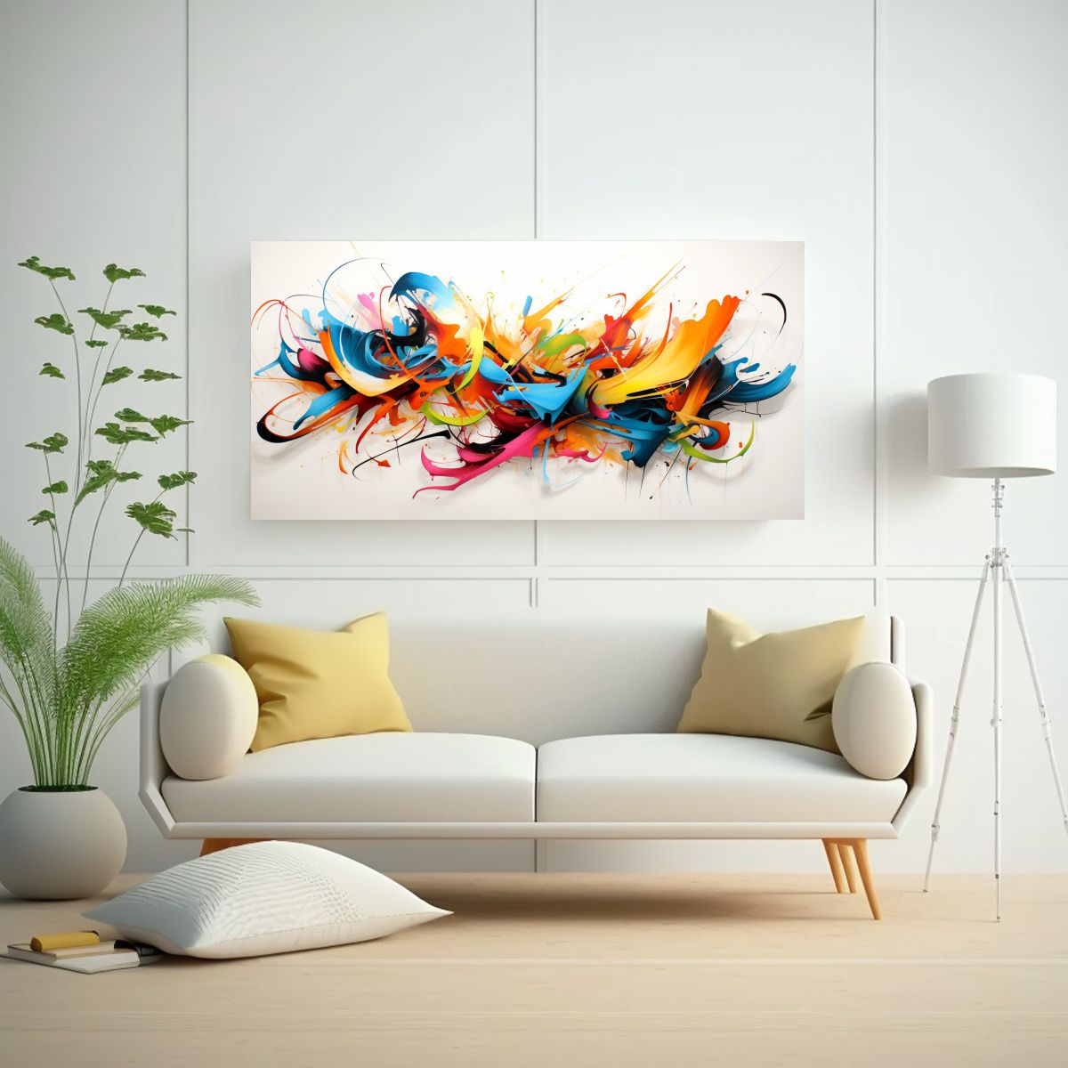 GENERICO - Lienzo De Tela Vintage Bastidor De Madera 120x60 Cm.