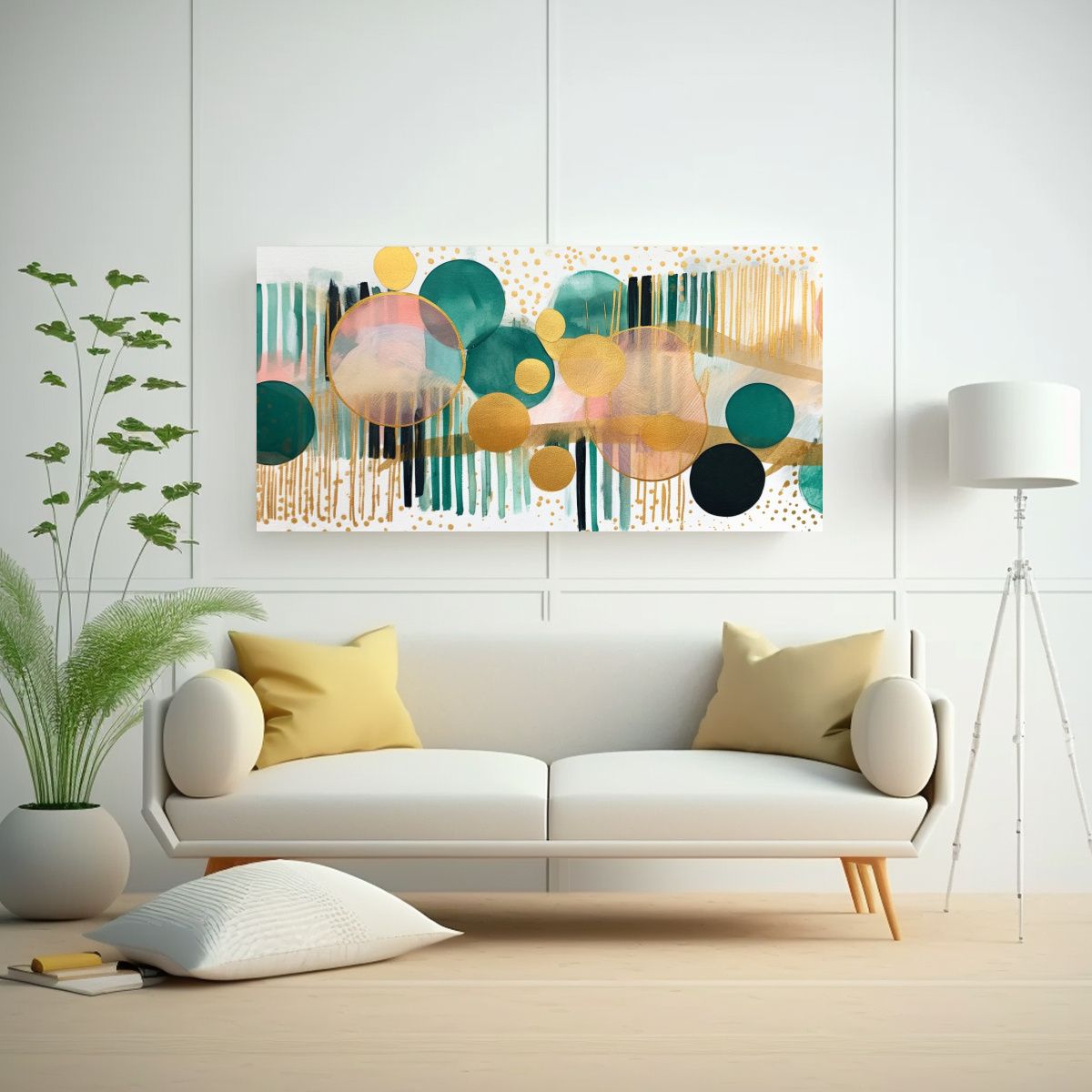 GENERICO - Pinturas Abstractas Contemporáneas De Alta 140x70 Cm