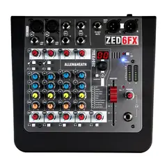 ALLEN & HEATH - Mixer Analogo ZED-6FX - Negro