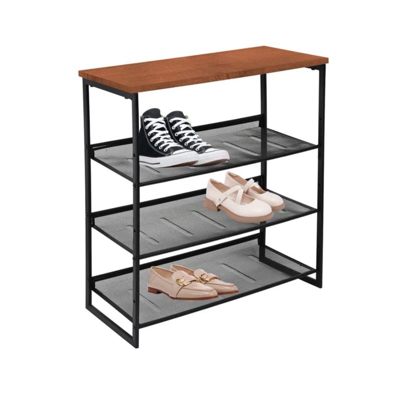 HABITA2 CHILE - Zapatero Industrial de 4 niveles 76x64x33 cm -Negro