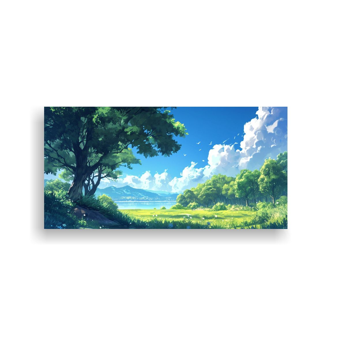 GENERICO - Cuadro Tela Decorativo Salon Paisaje Natural 140x70 Cm