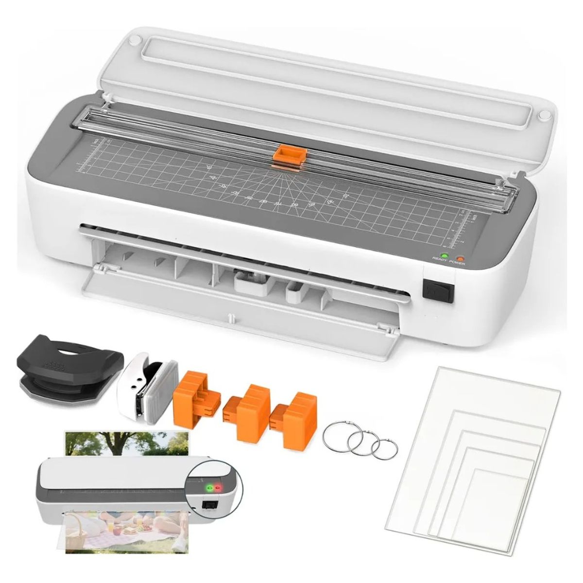 MUNDO MAGIA - Termolaminadora Plastificadora 8 En 1 Laminadora Frío Calor