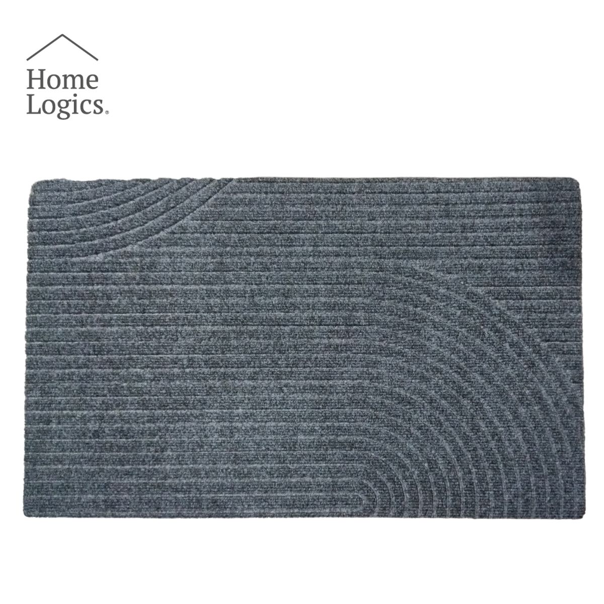 HOME LOGICS - Limpiapiés Choapino Alfombra Tapete 50x80 Cm Gris