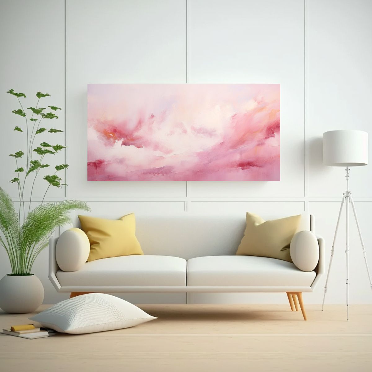 GENERICO - Pintura Abstracta De Paisaje Con Colores 120x60 Cm.