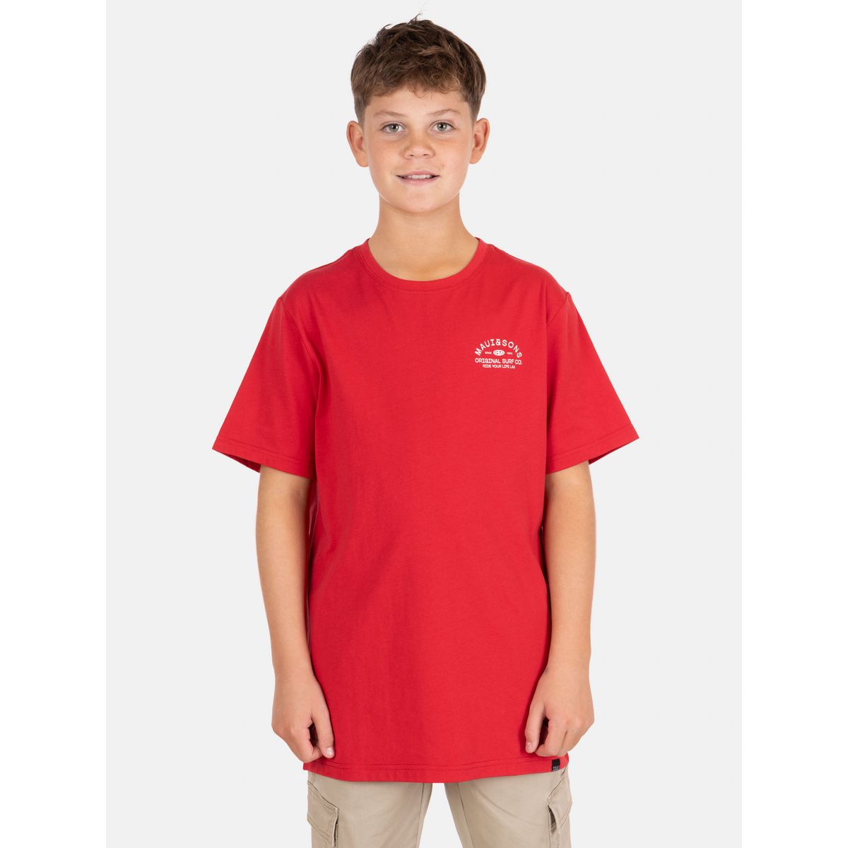 MAUI AND SONS - Polera MC Surfesia Rojo Infantil Maui And Sons - Rojo