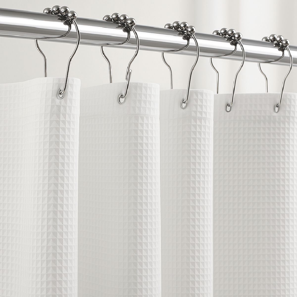 HOME LOGICS - Cortina Baño Waffle 180 x 183 cm White Home Logics 1 un