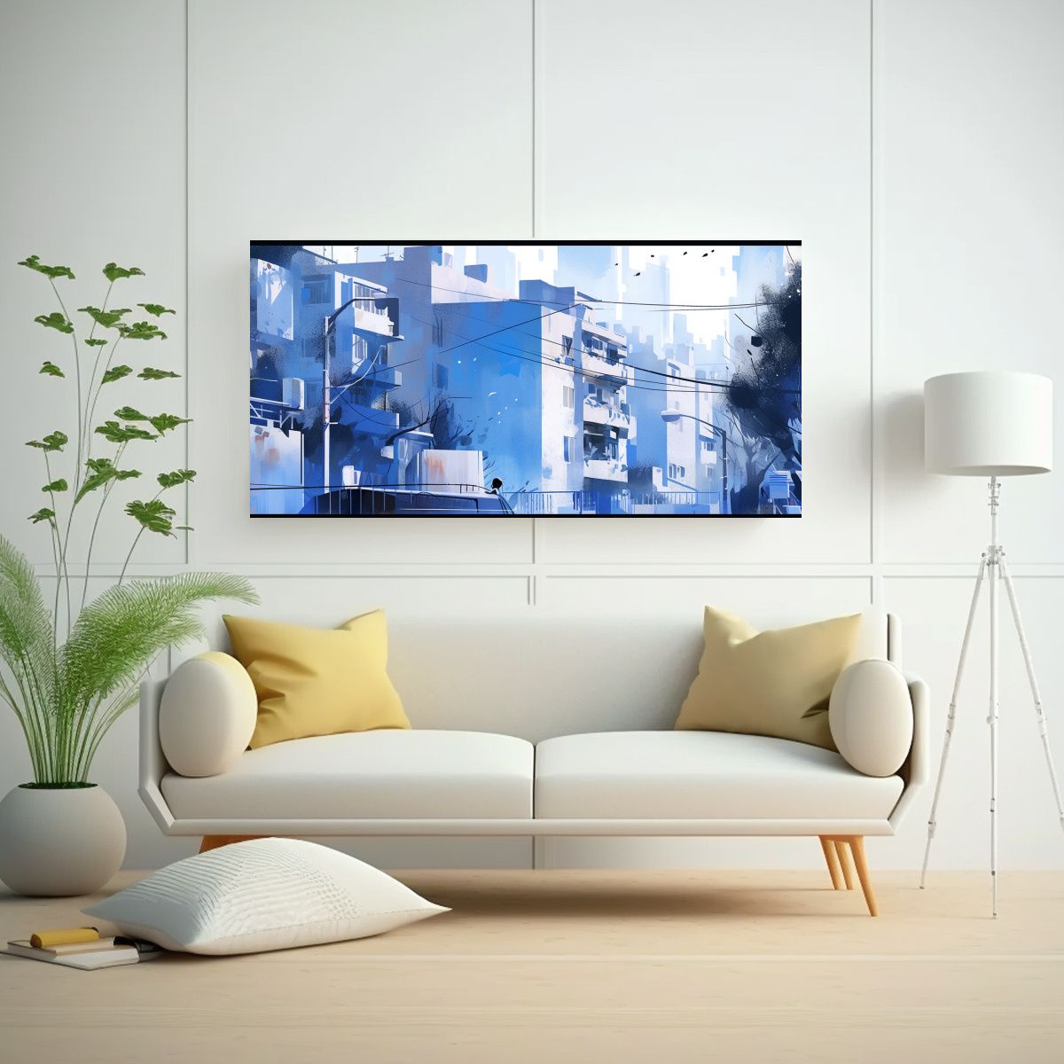 GENERICO - Pintura En Bastidor Enigmática De Santiago 120x60 Cm