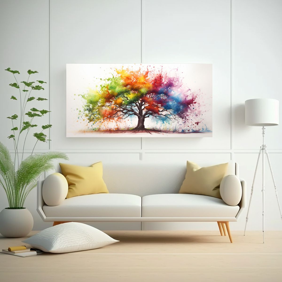 GENERICO - Cuadro Fotografía Surrealista De Arcoíris De Un 140x70 Cm