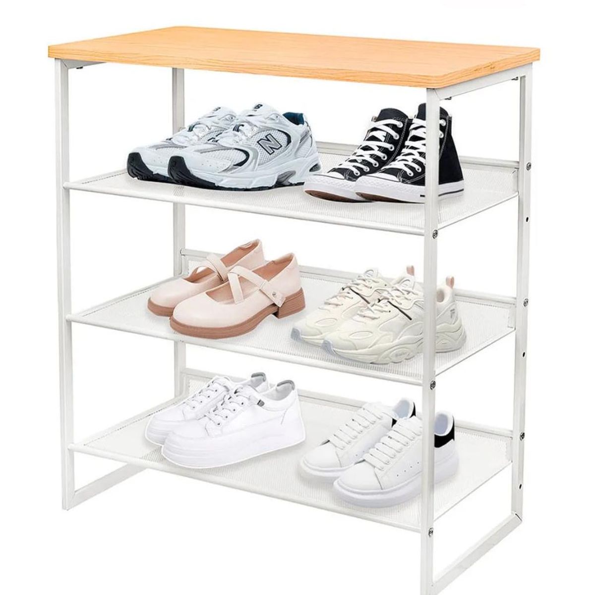HABITA2 CHILE - Zapatero Industrial de 4 niveles 76x64x33 cm -Blanco