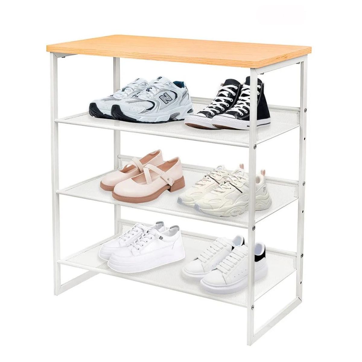 HABITA2 CHILE - Zapatero Industrial de 4 niveles 76x64x33 cm -Blanco