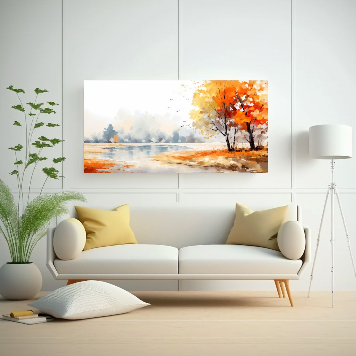 GENERICO - Pinturas Decorativas De Paisaje De Otoño 120x60 Cm