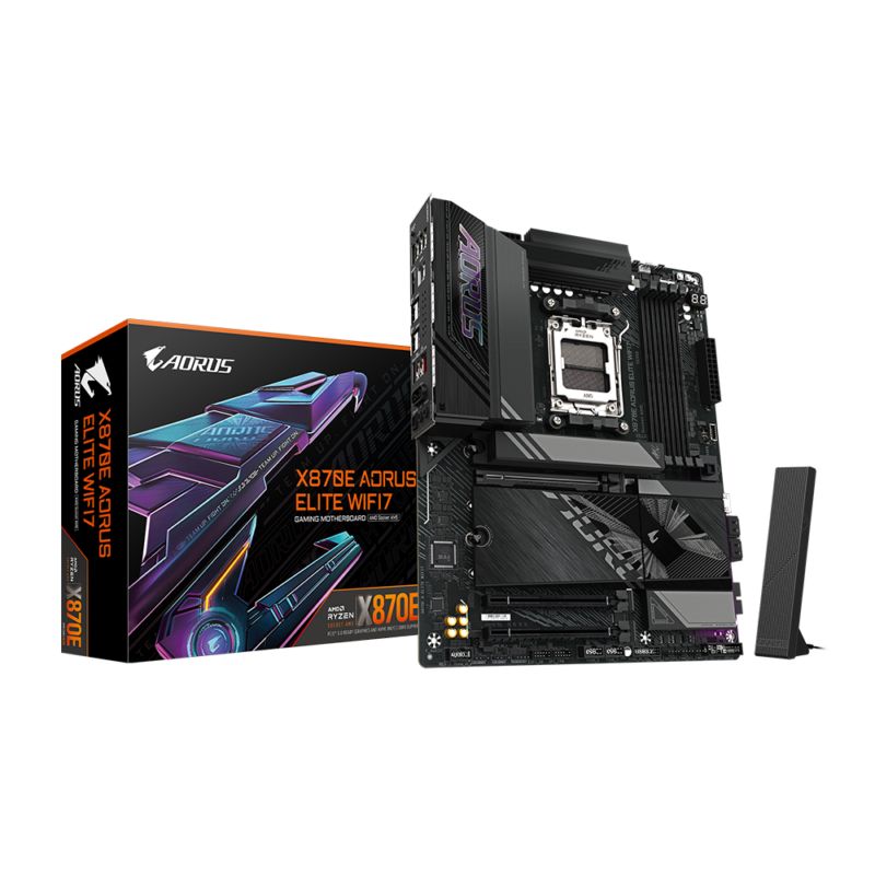 AORUS - Placa Madre X870E AORUS Elite Wi-Fi7 AM5 DDR5 WiFi 7 ATX