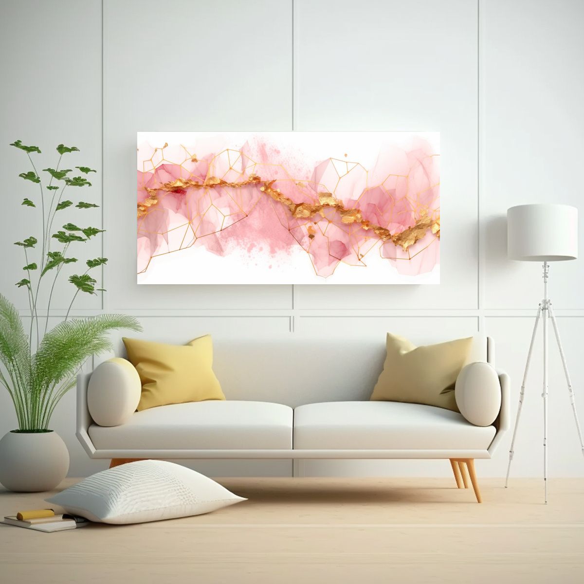 GENERICO - Cuadro Abstracto Venta Bastidor Madera Colores 120x60 Cm