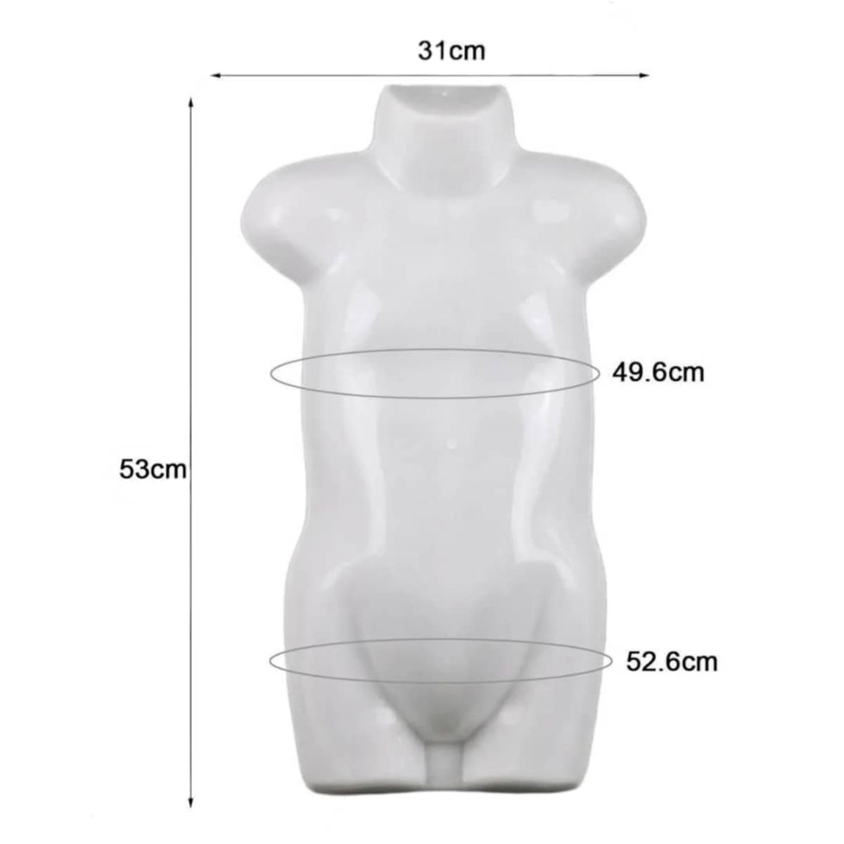 GENERICO - Torso Maniqui Infante Blanco Gms