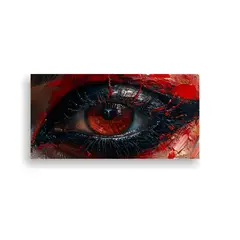 GENERICO - Cuadro Abstracto Ojo Como Estilo óleo En Lienzo 120x60 Cm.