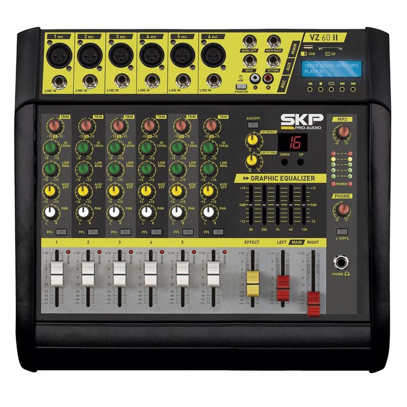 SKP - Mixer Amplificado SKP VZ-60 II - Negro