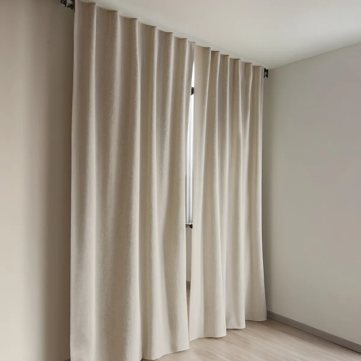 BLAIR HOME - Cortina 100% Blackout Engomado Térmico Lino Beige 145x250 Cm Kiosclub