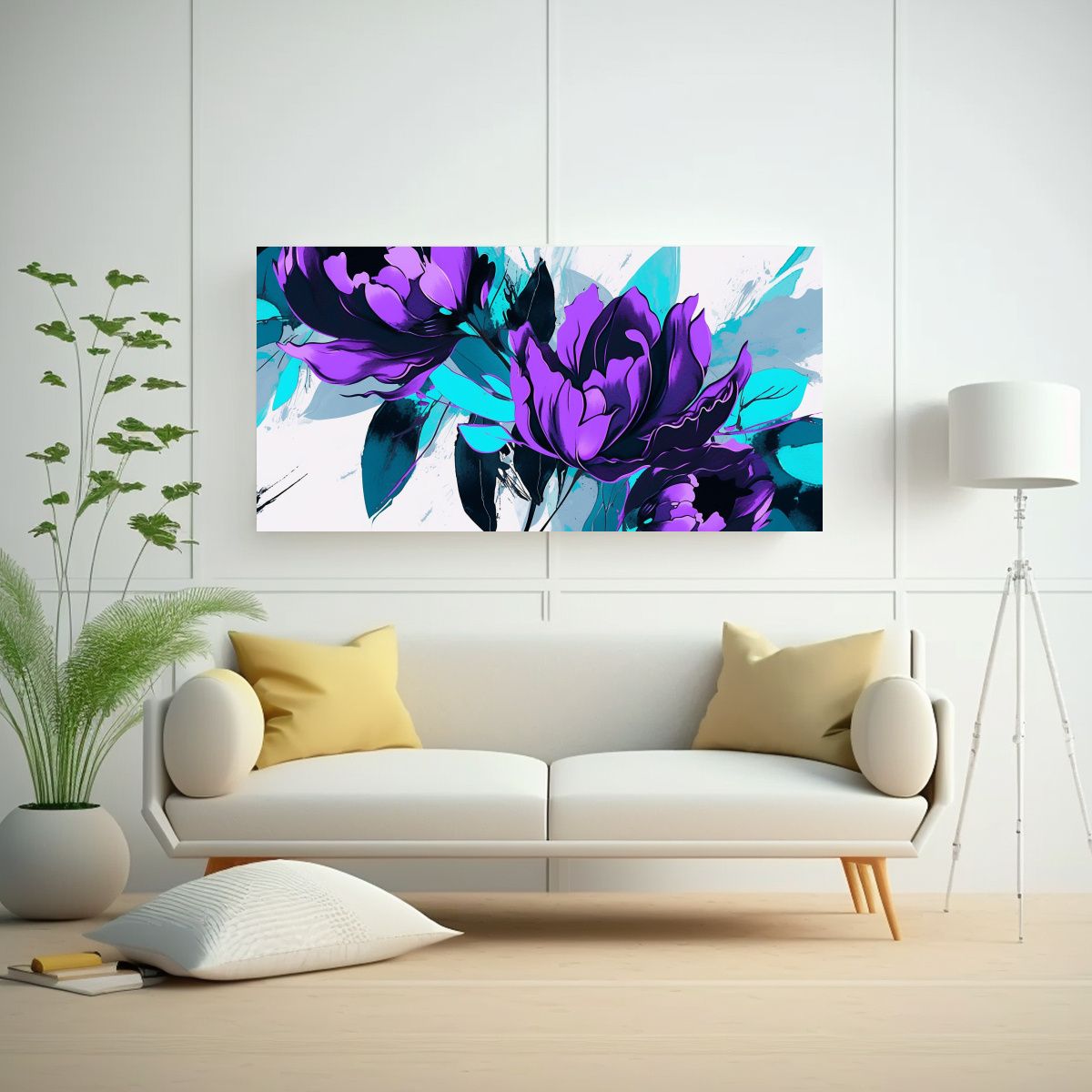 GENERICO - Pinturas Decorativas En Atmósfera Neonoir En 140x70 Cm.