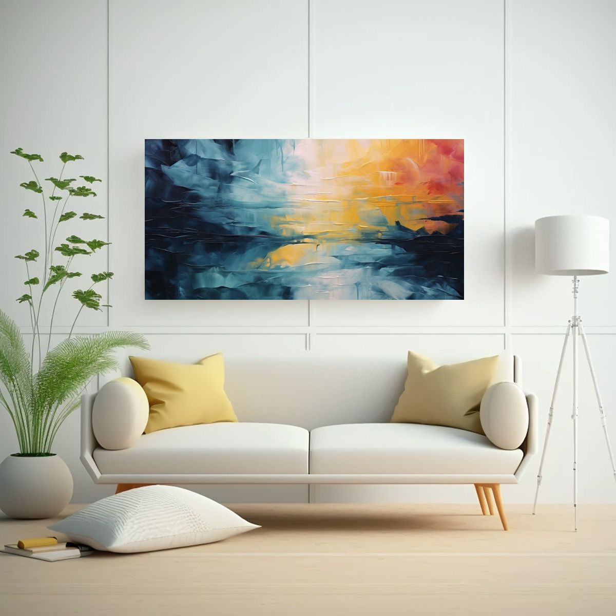 GENERICO - Arte De Pared Líneas Fantasía Impresionismo 120x60 Cm