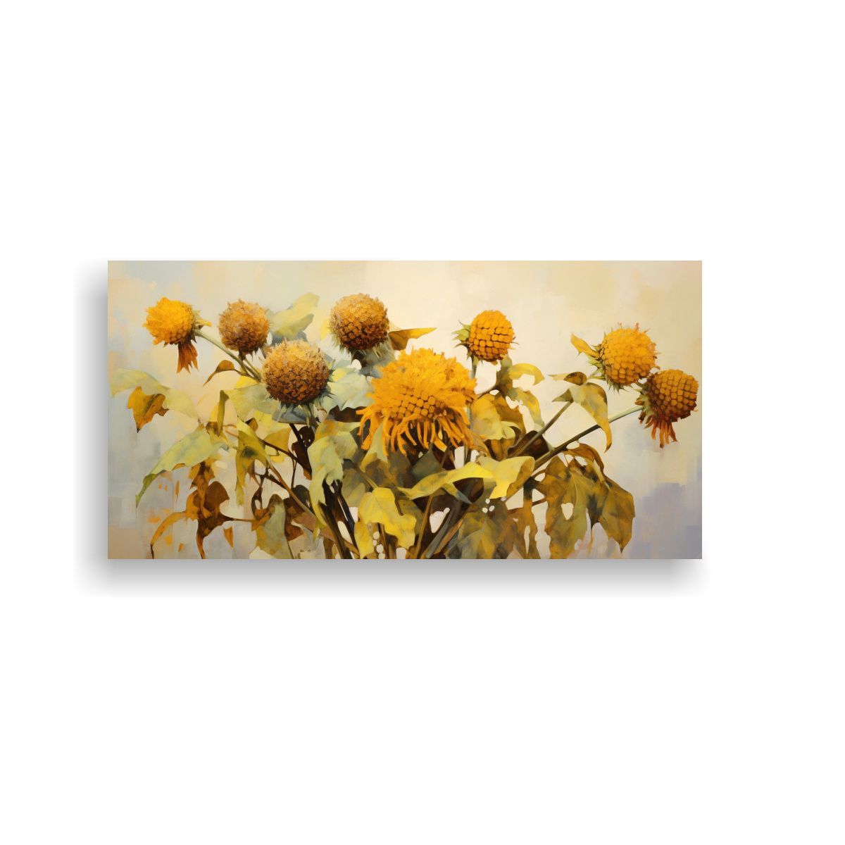 GENERICO - Arte De Pared Dibujo Flores Alcachofa De 140x70 Cm