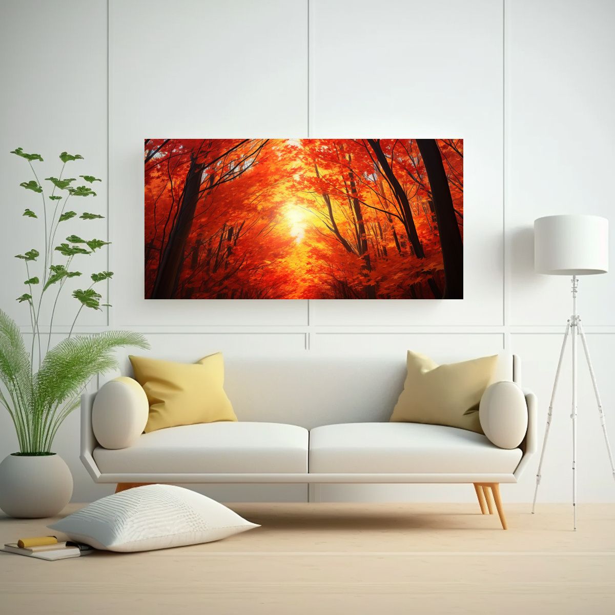 GENERICO - Cuadro Dibujo Obra Maestra Abstracto Ardiente 120x60 Cm