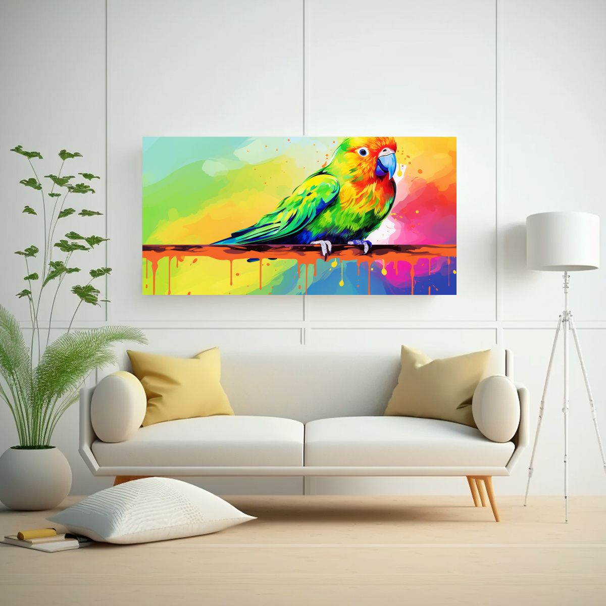 GENERICO - Cuadro Tonos Equilibrio Visual Canarios En 140x70 Cm.